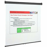 Quartet Manual Projection Screen, 1:1, Matte White, 96" x 96", Wall Mount, Ceiling Mount (QRT696S) Each