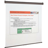 Quartet Manual Projection Screen, 1:1, Matte White, 96" x 96", Wall Mount, Ceiling Mount (QRT696S) Each
