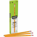 Dixon Wood-Cased Pencils, Black Lead, #2, Yellow Wood Barrel, 1 Dozen (DIX12872DZ) 1 Dozen