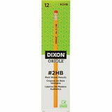 Dixon Wood-Cased Pencils, Black Lead, #2, Yellow Wood Barrel, 1 Dozen (DIX12872DZ) 1 Dozen