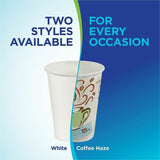 Dixie PerfecTouch Paper Hot Cups, 12 oz, Coffee Haze Design, 25/Sleeve, 20 Sleeves/Carton (DXE5342DXPK) Pack of 25
