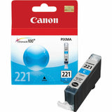 Canon CLI-221C Original Inkjet Ink Cartridge, Cyan, 535 Pages (CNMCLI221C) Each