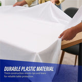 Genuine Joe Banquet-Size Plastic Tablecover, 300 ft Length x 40" Width, Plastic, White (GJO10324) Each