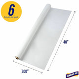 Genuine Joe Banquet-Size Plastic Tablecover, 300 ft Length x 40" Width, Plastic, White (GJO10324) Each