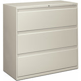 HON® Brigade 800 Series Lateral File, 3 Legal/Letter-Size File Drawers, Light Gray, 42" x 18" x 39.13" (HON893LQ) Each