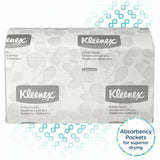 Kleenex C-Fold Hand Towels, 1 Ply, C-fold, 10.10" x 13.25", White, 150/Bag, 4/Pack (KCC88115) Pack of 4