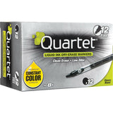 Quartet EnduraGlide Dry-Erase Markers, Erasable, Black Ink, 12/Box (QRT500113M) Box of 12