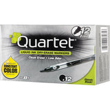 Quartet EnduraGlide Dry-Erase Markers, Erasable, Black Ink, 12/Box (QRT500113M) Box of 12