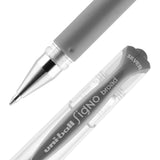 uniball Signo Gel Impact Pen, 1 mm Bold Pen Point, Refillable, Metallic Silver Ink, 12/Dozen (UBC60758) 1 Dozen