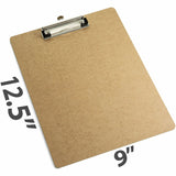 Officemate Low-profile Clipboard, 1" Clip Capacity, 9" x 12 1/2" Sheet Size, Hardboard, Brown (OIC83219) Each