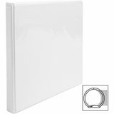Business Source Round-ring View Binder, 1/2", Letter, 8 1/2" x 11", 125 Sheet Capacity, White (BSN09951) Each