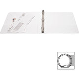 Business Source Round-ring View Binder, 1/2", Letter, 8 1/2" x 11", 125 Sheet Capacity, White (BSN09951) Each