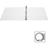 Business Source Round-ring View Binder, 1/2", Letter, 8 1/2" x 11", 125 Sheet Capacity, White (BSN09951) Each