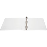 Business Source Round-ring View Binder, 1", Letter, 8 1/2" x 11", 225 Sheet Capacity, White (BSN09953) Each