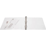 Business Source Round-ring View Binder, 1", Letter, 8 1/2" x 11", 225 Sheet Capacity, White (BSN09953) Each