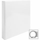 Business Source Round-ring View Binder, 1", Letter, 8 1/2" x 11", 225 Sheet Capacity, White (BSN09953) Each