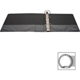 Business Source Round-ring View Binder, 2", Letter, 8 1/2" x 11", 475 Sheet Capacity, Black (BSN09956) Each