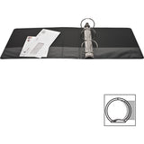 Business Source Round-ring View Binder, 3", Letter, 8 1/2" x 11", 625 Sheet Capacity, Black (BSN09958) Each