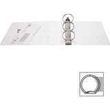 Business Source Round-ring View Binder, 3", Letter, 8 1/2" x 11", 625 Sheet Capacity, White (BSN09959) Each