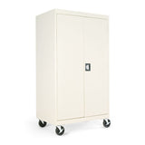 Alera® Assembled Mobile Storage Cabinet, with Adjustable Shelves 36w x 24d x 66h, Putty (ALECM6624PY) Each