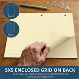 Roaring Spring 5x5 Grid Engineering Pad, 100 Sheets, 200 Pages, Buff Paper (ROA95182) Each