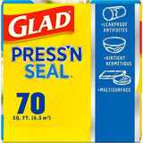 Glad 70 Square Foot Press'n Seal Food Plastic Wrap, 11.80" x 71.10 ft (CLO70441EA) Each
