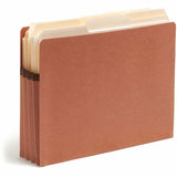 Smead Straight Tab Cut Letter Recycled File Pocket, 8 1/2" x 11", 3 1/2" Expansion, Redrope, 25/Box (SMD73610) Box of 25