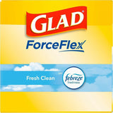 Glad ForceFlex Tall Kitchen Drawstring Trash Bags, 13 gal Capacity, 1.05 mil, 40/Box (CLO78361BX) 1 Box