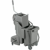 Unger SmartColor Dual-Compartment Mop Bucket, 7.93 gal, Black (UNGCOMBG) Each