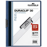 DURABLE DURACLIP Letter Report Cover, 8 1/2" x 11", 30 Sheets Capacity, Vinyl, Steel (DBL220307) Each