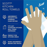 Scott Kitchen Paper Towels with Fast-Drying Absorbency Pockets, 1 Ply, 11" x 8.78" Length, 128 Sheets/Roll (KCC41482RL) Each