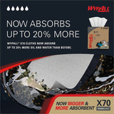 Wypall PowerClean X70 Medium Duty Cloths, Pop-Up Box, 8.34" x 16.80", 100/Box (KCC41455BX) Box of 100