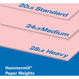 Hammermill Colors Recycled Copy Paper, Pink, Letter, 8 1/2" x 11", 24 lb Basis Weight (HAM104463) 1 Ream