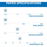 Hammermill Colors Recycled Copy Paper, Pink, Letter, 8 1/2" x 11", 24 lb Basis Weight (HAM104463) 1 Ream