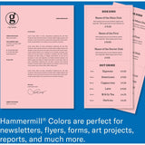 Hammermill Colors Recycled Copy Paper, Pink, Letter, 8 1/2" x 11", 24 lb Basis Weight (HAM104463) 1 Ream