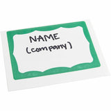 SICURIX Green Border Adhesive Badges, 2/Sheet, 100/Box (BAU67646) Box of 100