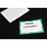 SICURIX Green Border Adhesive Badges, 2/Sheet, 100/Box (BAU67646) Box of 100