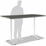 Iceberg Utility Table, Rectangle Top, Adjustable Height Tier(s), 72" Table Top Length x 36", Graphite (ICE69327) Each