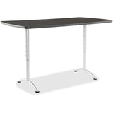Iceberg Utility Table, Rectangle Top, Adjustable Height Tier(s), 72" Table Top Length x 36", Graphite (ICE69327) Each