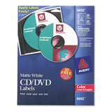 Avery® Laser CD Labels, Matte White, 40/Pack (AVE5692) Pack of 40