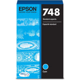 Epson DURABrite Pro 748 Original Standard Yield Inkjet Ink Cartridge, Cyan, 1500 Pages (EPST748220) Each