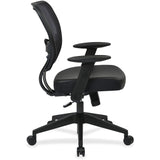 Office Star Professional Dark Air Grid Back Managers Chair, Leather Seat Material, 5-star Base, Black (OSP5700E) Each