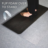 ES ROBBINS Sit-or-Stand Dual-purpose Mat, 53" x 45", Rectangular, Clear, Black (ESR184603) Each