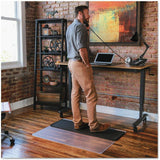 ES ROBBINS Sit-or-Stand Dual-purpose Mat, 53" x 45", Rectangular, Clear, Black (ESR184603) Each
