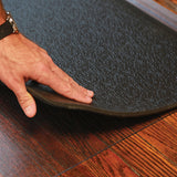 ES ROBBINS Sit-or-Stand Dual-purpose Mat, 53" x 45", Rectangular, Clear, Black (ESR184603) Each