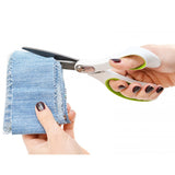 Westcott CarboTitanium Bonded Scissors, 8" Overall Length, 3.25" Cut Length, Straight White/Green Handle (ACM16447) Each