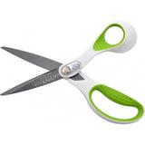 Westcott CarboTitanium Bonded Scissors, 8" Overall Length, 3.25" Cut Length, Straight White/Green Handle (ACM16447) Each
