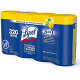 Lysol 4-pack Disinfecting Wipes, Lemon Lime Scent, 80/Tub, 4/Pack (RAC90641) Pack of 4