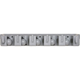 Genuine Joe Cleaning Tool Wall Organizer Rack, 5 x Broom, 3.75" x 16.50" x 2.75", Gray, 24/Carton (GJO12504CT) Case of 24
