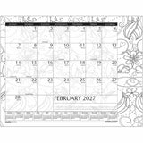House of Doolittle Doodle Monthly Desk Pad, Julian Dates, Monthly, January 2027 to December 2027, 13" x 18.5" (HOD1876) Each